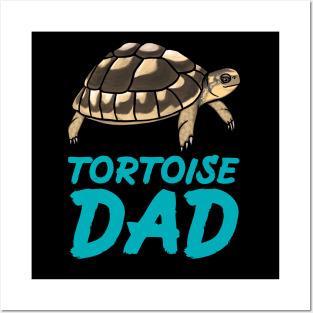 Tortoise Dad, Blue, for Tortoise Lovers Posters and Art